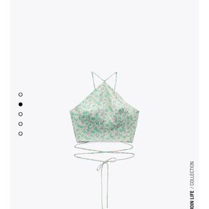 Zara floral crop top